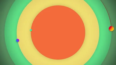 Round frame for text and logo with a bright background of circles and rotating p Stock Footage 254883324