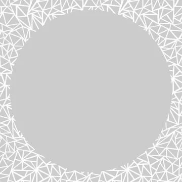 Round frame of triangular pattern. Design element Stock Illustration