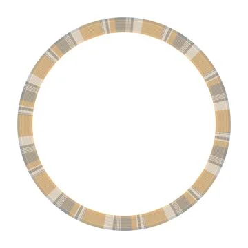 Round frame vector vintage pattern design template. Circle border designs pla 스톡 일러스트