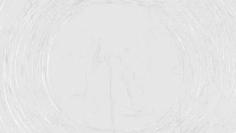 Round frame with white strokes and scratches on a black screen. Stock Footage 236398226