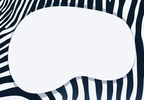 Round frame on zebra designed background イラスト素材