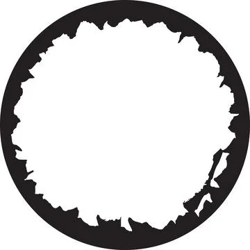 Round Framework Torn Paper Circle Border Stock Illustration