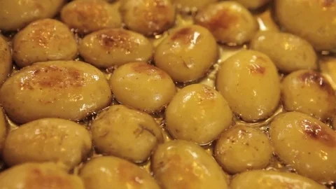 Round frying potatoes Stock Footage 77758549