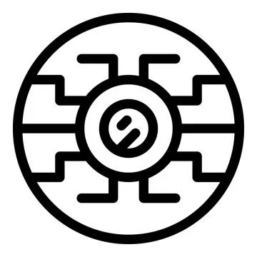 Round futuristic interface showing working process with light signal Stock Illustration