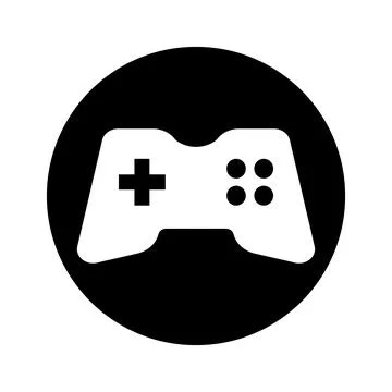 Round game controller button. Gamepad icon. Vector. Illustrazione stock