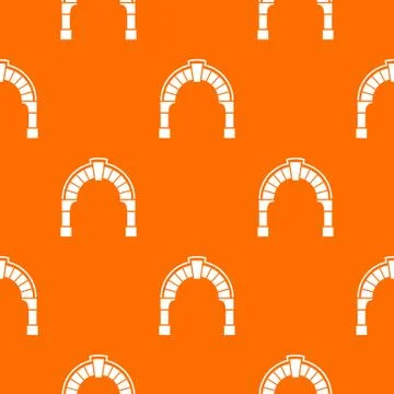 Round gate pattern vector orange Stock Illustration