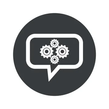 Round gears dialog icon Stock Illustration
