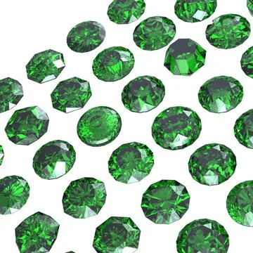 Round gemstone  isolated.Eemerald.Peridot Stock Photos