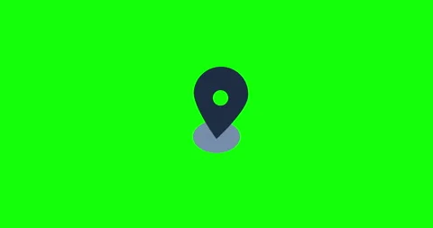 Round Geo Map Direction Location Pin animated. Animated icon of a location pin Stock Footage 255538749