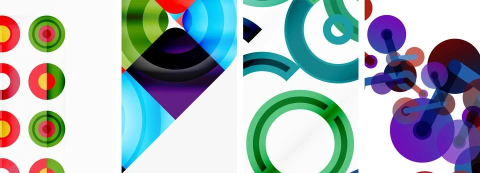 Round geometric elements and circles in background design for wallpaper 스톡 일러스트