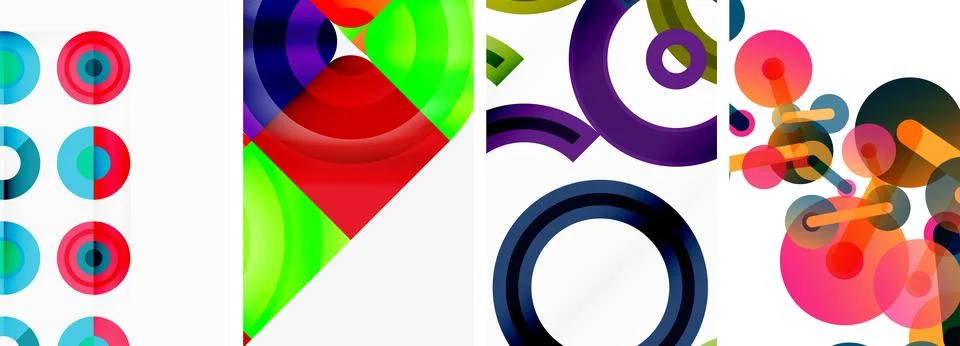 Round geometric elements and circles in background design for wallpaper 스톡 일러스트