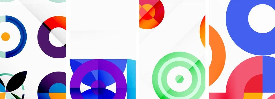 Round geometric elements and circles in background design for wallpaper 스톡 일러스트