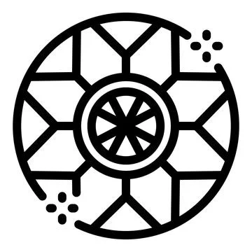 Round geometric ornament with hexagonal pattern is being decorated with sparkles Illustrazione stock