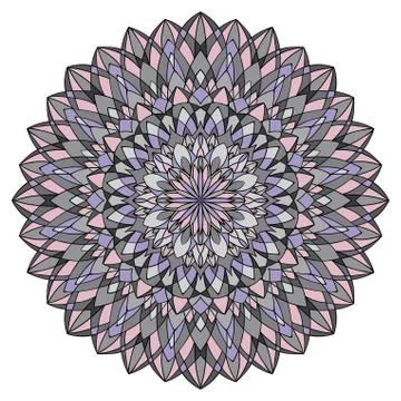 Round geometric pattern. Stock Illustration