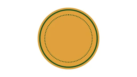 Round geometric pattern with yellow and green circle lines animation video .. Stock Footage 345029866