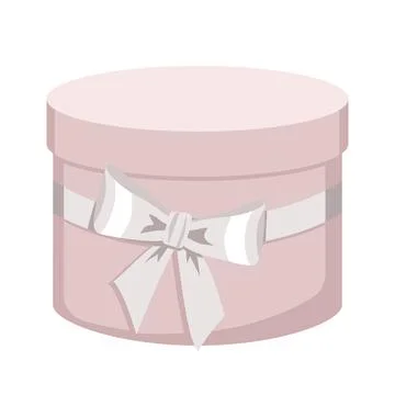 Round gift boxes with a bow Illustrazione stock