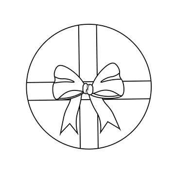 Round Gift Ilustração Stock