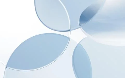 Round glass geometry background, 3d rendering. Stock Illustration