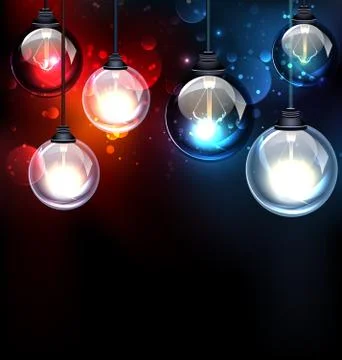 Round Glass Light Bulbs Stock Illustration