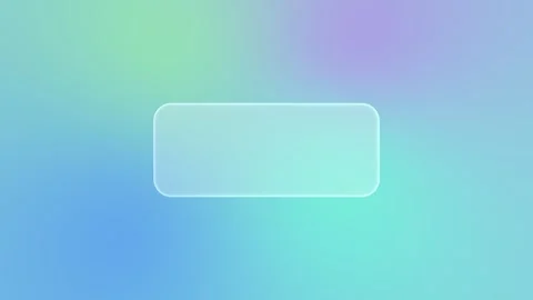 Round glass liquid button in Glassmorphism style on a soft pastel gradient Stock Footage 327320529