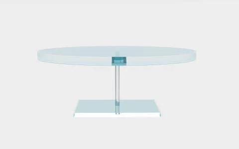 Round of glass table Illustrazione stock