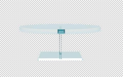 Round of glass table Illustrazione stock