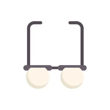 Round glasses icon representing vision and fashion Stock Illustration