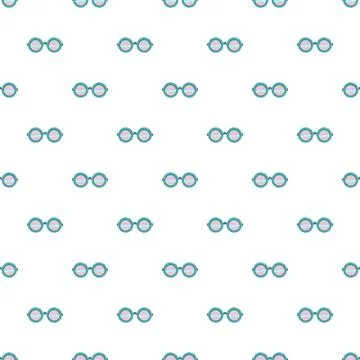Round glasses pattern with striped lenses background イラスト素材