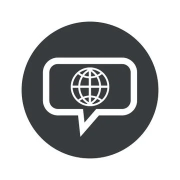 Round globe dialog icon Stock-Illustration