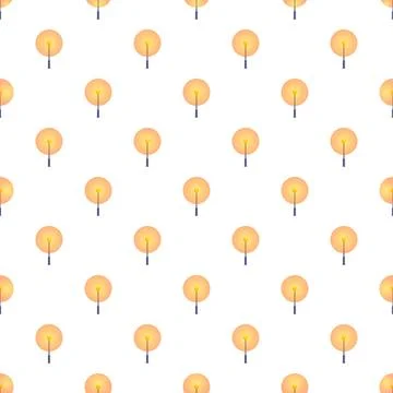 Round glowing lanterns pattern creating seamless background Stock Illustration
