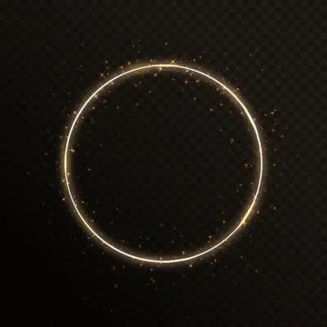 Round gold frame Stock Illustration