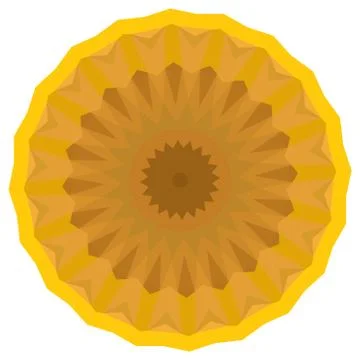 Round Gold Polygonal Background Ilustración de archivo