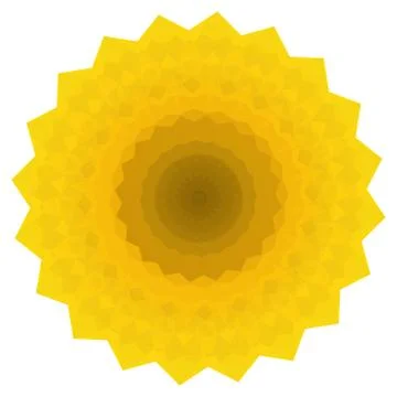 Round Gold Polygonal Background Stock Illustration
