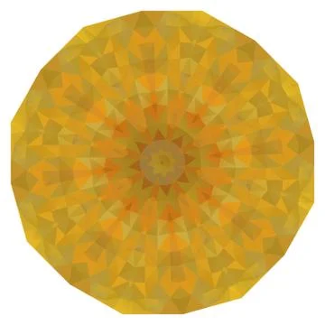 Round Gold Polygonal Background Ilustración de archivo