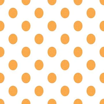 Round golden crackers seamless pattern repeating background Illustrazione stock
