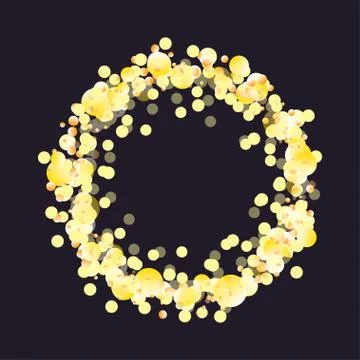 Round golden frame Stock Illustration