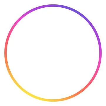 Round gradient circular frame isolated vector Ilustração Stock