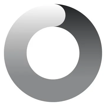 Round gradient indicator. Loading icon. Buffering video sign Illustrazione stock