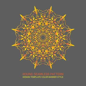 Round gradient mandala on gray background. EPS 10 Stock Illustration