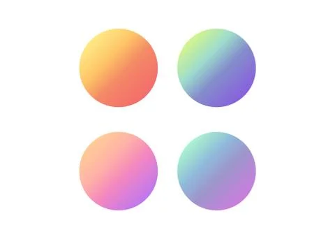 Round gradient set. Gradient fluid circle button Stock Illustration