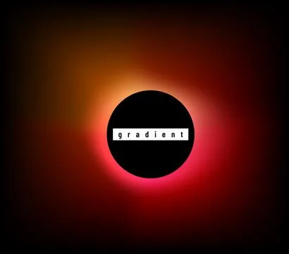 Round gradient vector background. Circle light banner with gradient isolated on Illustrazione stock