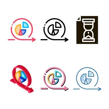 Round graph in center styles agile arrow mark vector icon Stock Illustration