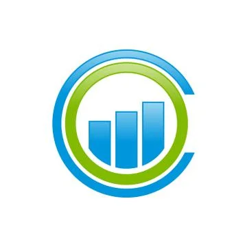 Round Graphic Chart Bars Graphic Icon Stock Illustration