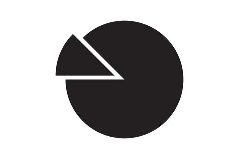 Round graphic fraction circle shape vector element. Geometric diagram divis.. Stock Illustration