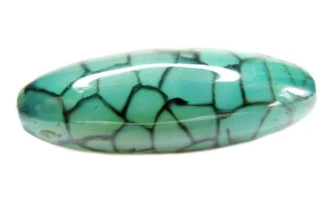 Round green agate crystal Stock Photos