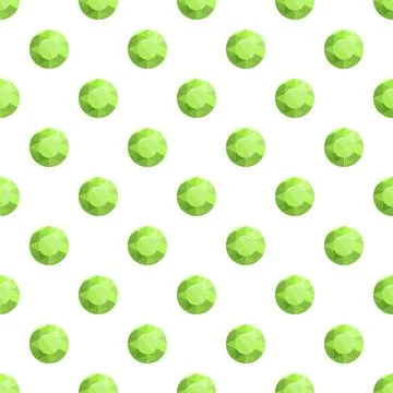 Round green gemstone seamless pattern background イラスト素材