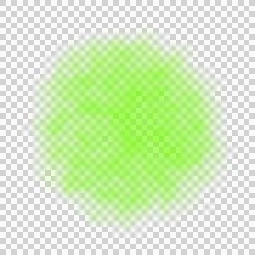 Round green smoke cloud on transparent background with soft edges Stock Illustration