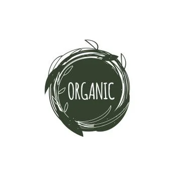 Round green tag Stock Illustration