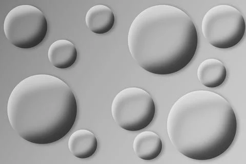 Round grey bubble balls shape foam bubbles liquid water fluid shiny soap ball Stock Illustration