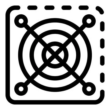 Round grids plastic cover icon, outline style Ilustración de archivo